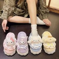 Cute Cotton Slippers For Ladies New Cartoon Style Indoor Home Decor In Autumn And Winter Thick Soled Anti Slip And Warm Shoes