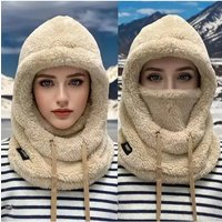 AliExpress NONE Warm Thermal Windproof Balaclava Ski Hood Motorcycle Face Cover Polar Fleece Adjustable Cycling Neck Cover Full Face Mask Winter