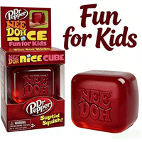 NeeDoh Nice Cube Squishy Stress Relief Toy, Soft Squeeze Fidget Cube for Kids & Adults, Anxiety Relief Sensory Toy