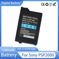 PSP-S110 PSP2000 bateria 1200mAh wymienne baterie litowe do przenośnej konsoli Sony PlayStation PSP3000 bateria do gamepada