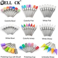100pcs/Box Disposable Dental Polisher Nylon Bristle Brush Polishing Polisher Cup Teeth Whitening Prophy Brushes Dentist Tools