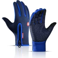 AliExpress NONE Winter Men's Gloves Warm Touchscreen Sport Fishing Splash-proof Skiing Army Cycling Snowboard Nonslip Zipper Women Gloves