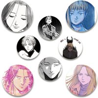 58/44/32mm Japanese Anime MONSTER Tinplate Pins Character Icon Badge Handmade Brooches for Backpack Clothes Decoration Gifts