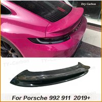 For Porsche 911 992 Dry Carbon Fiber Rear Trunk Spoiler Lip Wing Rear Spoiler Decoration Car Styling Body Kit Ducktail 992 2019+
