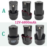 Durable High Capacity 12V 6800mAh Universal Rechargeable for Power Tools Electric Screwdriver Electric Drill Li-ion Battery