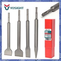 4-Piece SDS Plus Hammer Drill Chisel Set for Masonry, Tiles, Concrete & Brick โ Includes Pointed, Groove, and Flat Tools