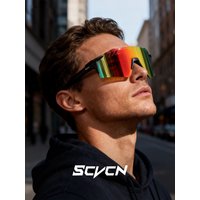AliExpress SCVCN Hiking Eyewear Fashion Rimless Cycling Glasss Outdoor Sports Running Drving Sunglasses for Men Goggles Mtb Bicycle 1 Lens