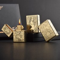 ZORRO 912 912S Retro High End Heavy Armor Mosiężna tytanowa wiatroodporna zapalniczka na naftę 3/5 Zawias Metalowa zapalniczka benzynowa Prezent dla mężczyzny