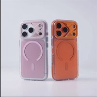Luxury For Magsafe Magnetic Wireless Charging Case For iPhone 17 Pro Max Technology Style Metal Lens Protection Shockproof Cover