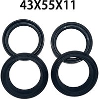 43x55x11 Front Fork Oil Seal & 43 55 Dust Cover For Yamaha FZS1000 FZS 1000 FZ1 FZ6 S2 MT01 R1 YZF-R1M YZF R1S TDM850 1996-2015