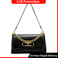 CH Luxury Leather Flap Bag Premium Embossing Shiny Metal Chain Hardware Smooth Zipper Detachable Strap Versatile Wearing