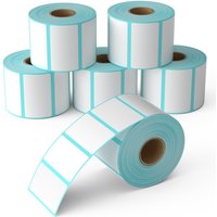 Thermal Labels 20/30/40/50 White Blank Thermal Printer Labels SKU Barcode Labels, Self-Adhesive Address Shipping Labels Stickers