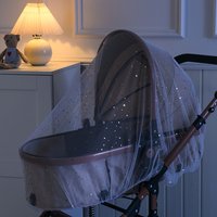 Baby Mosquito Net for Stroller, Car Seat & Bassinet, Breathable Stretch Mesh Insect Cover with Strap, Portable & Easy Install