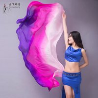 Silk Veil Belly dance Scarf Gradient Silk veil Shawls Women Hand Thrown Scarf Gradient 200cm 250cm 270cm Dance Performance