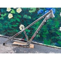 KEMEKE 4X Boost Grey Frame Aluminum Alloy Disc Brake Mountain Dirt Jump Frame 26 * 14 Inches Compatible With 27.5 * 14 Inches