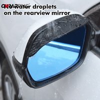 2Pcs Car Rearview Mirror Rain Cover Carbon Fiber Side Mirror Protector Waterproof Shield Rain Eyebrow Universal Auto Accessories