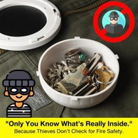 Fake Smoke Alarm Secret Safe Simulation Anti-theft Hidden Storage Box Private Money Jewelry Keys Valuables Personal Small Items
