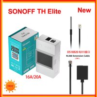 SONOFF TH Elite 16A 20A Wifi Smart Temperature and Humidity Monitoring Switch THS01 DS18b20 Sensor Smart Home Via EWelink Alexa