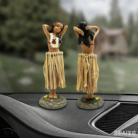 Hawaiian Dancing Girl Bobblehead Doll Car Dashboard Ornament Auto Interior Decor Hawaiian Souvenir Desktop Centerpiece