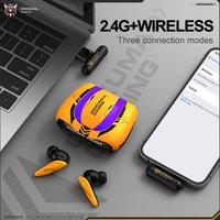 ONIKUMA TX616 Tri-Mode Gaming Earbuds, 2.4G ENC Dual Mic Noise Reduction, Low Latency TWS Headphones for Gaming Music