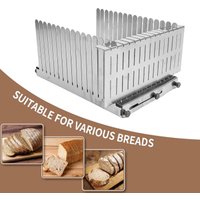 Bread Slicing Guide Stainless Steel Homemade Bread Loaf Toast Slicing Auxiliary Tool for Cakes Bagels Commercial Baking Kitchen
