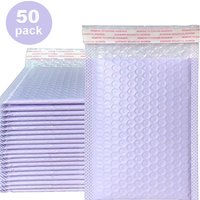 Pack 50 Bubble Envelopes purple/colourful Packing Bags Self-Sealing Filled Envelope Shipping Packaging Anti-Fall Protection