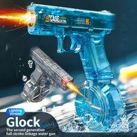 Outdoor electric Water Gun Automatic Squirt with Pistol Realistic Gun Muzzle Flame Summer Beach Swimming Pool Party Toy