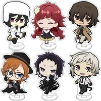 10CM Anime Bungo Stray Dogs Cos Nakahara Chuuya Dazai Osamu Ryunosuke Akutagawa Figure Acrylic Stand Cute Gifts Ornaments