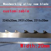 2240 2921 215 2490Customizable Width 20mm Woodworking alloy band saw blades TCT carbide tip for cutting hardwood and cork