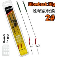 Complete Carp Fishing Rig Set – Blowback Rig, Bloodworm Hook Aligner, QC Swivels, Stripping Line, and Line Stopper for Secure an
