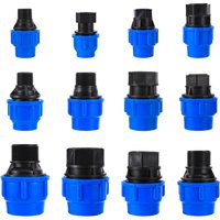 PE Pipe Straight Reducing Connector 1/2" 3/4"1"1.2"1.5" Female/Male Thread Joint 20/25/32/40/50mm Irrigation Conversion Coupling
