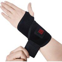 Electric Heated Wrist Brace with 3 Adjustable Heating Levels, USB Powered Heating Wrist Joint Guard Strap, for Left & Right Hand