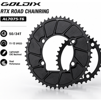 GOLDIX 110BCD 2X AERO Double Chainring 48/34T 50/34T 52/36T 53/39T for R9200 R8100 R7100, 11S 12S 4-Bolt Road Bike Sprocket