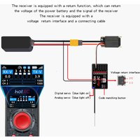 HOTRC DS-650 RC Transmitter 6CH 2.4G Radio System Color Screen Remote Controller F-06A Receiver for RC Boat Model DS600 Upgrade