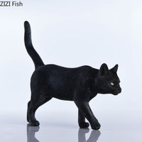 Countryside Cat Resin Ornament Animal Sculpture Model Simulated Cat Statue Doll Birthday Gift Miniatures Decoration Crafts