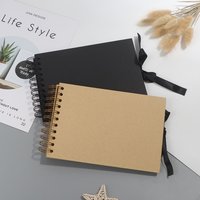 30 Black Pages A4 Photo Albums DIY Scrapbooking Craft Paper Memory Picture Book