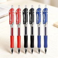 5/20 Pcs Retractable Gel Pen 0.5mm Black/Red/Blue Large Capacity Ball Point Pen Handle Replaceable Refills Rod Office Supplies