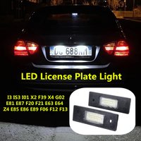 2PCS White Error Free LED Car License Plate Light Bulbs Accessories For BMW Z4 E85 E86 E89 F06 F12 F13 E81 E87 F20 F21 E63 E64