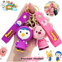 New Pororo Loopy cartoon character cute plush keychain personality kawaii girly pendant backpack accessory toy festival gift