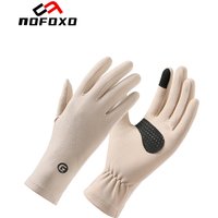 AliExpress nofoxo NOFOXO Winter Women’s Thin Soft Warm Gloves Thermal Fleece Cold Resistance Full Finger Touchscreen Cycling Running Gloves