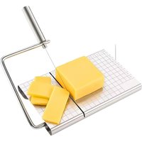 1Pc Stainless Steel Cheese Cutter With Measurements, Heavy Duty Butter Cutter, Baking Tools, Kitchen Gadgets Cheese Slicer,