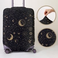 Star and Moon Pattern Luggage Protective Cover, suitable for 18-32 inch luggage covers, luggage handle gloves, travel accessorie