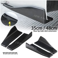 35 cm 48 cm Universal Fit Auto Spoiler Seitliche Stoßstange Hinten Seite Rock Lip Rocker Flügel Carbon Faser Glänzend schwarz Schutz Borte