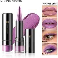 YOUNG VISION 6 Color Matte Pearl Shimmer Dual-Effect Lipstick Waterproof, Non-Transfer Lipstick Cosmetics