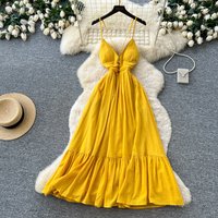 Long Dress Women Dresses A Line Vestidos Y2k Streetwear V Neck Sleeveless Beach Sling Elegant Splice Party Night Work 2026