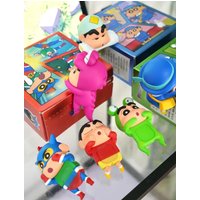 6pcs Anime Figure Xiaoxin Screen Lying Style Blind Box Kawaii Car Ornament Cartoon Figure Display Decor Craft Toys Festival Gift