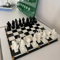 Chess series, creative chessboard building block toys, educational toys, gifts for friends