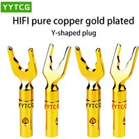 YYTCG Gold plated Banana Plug Connectors, Speaker plugs, audio screws, fork connectors, U and Y 1pcs/4pcs
