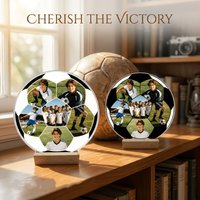 Personalized Custom Football Acrylic Commemorative Ornament,Suitable for Desktop Display, Graduation Gift, Team Souvenir