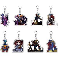 8PCS Cute Game Poppy Playtimes Series Acrylic Keychain Kawaii Cartoon Character Creativity HD Printing Backpack Key Chain Gift